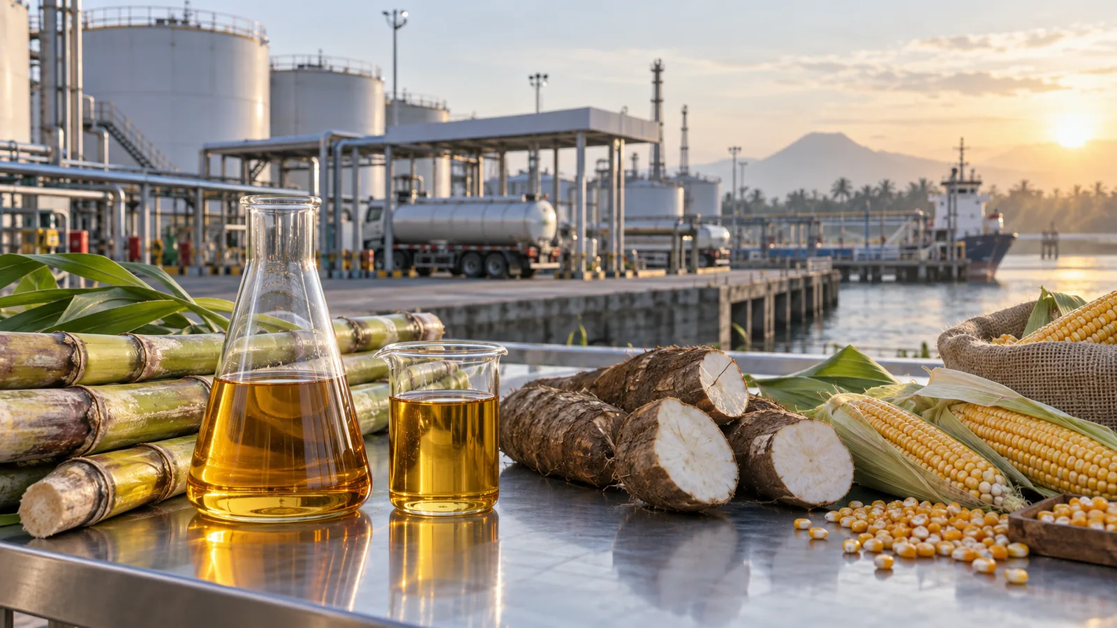 Bahan baku bioetanol dan infrastruktur terminal bahan bakar di Indonesia