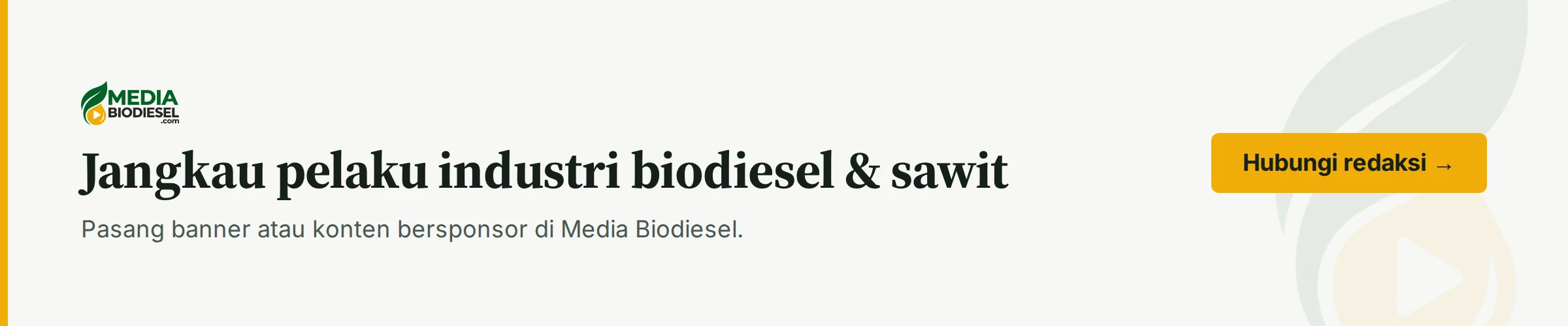 Pasang banner di Media Biodiesel